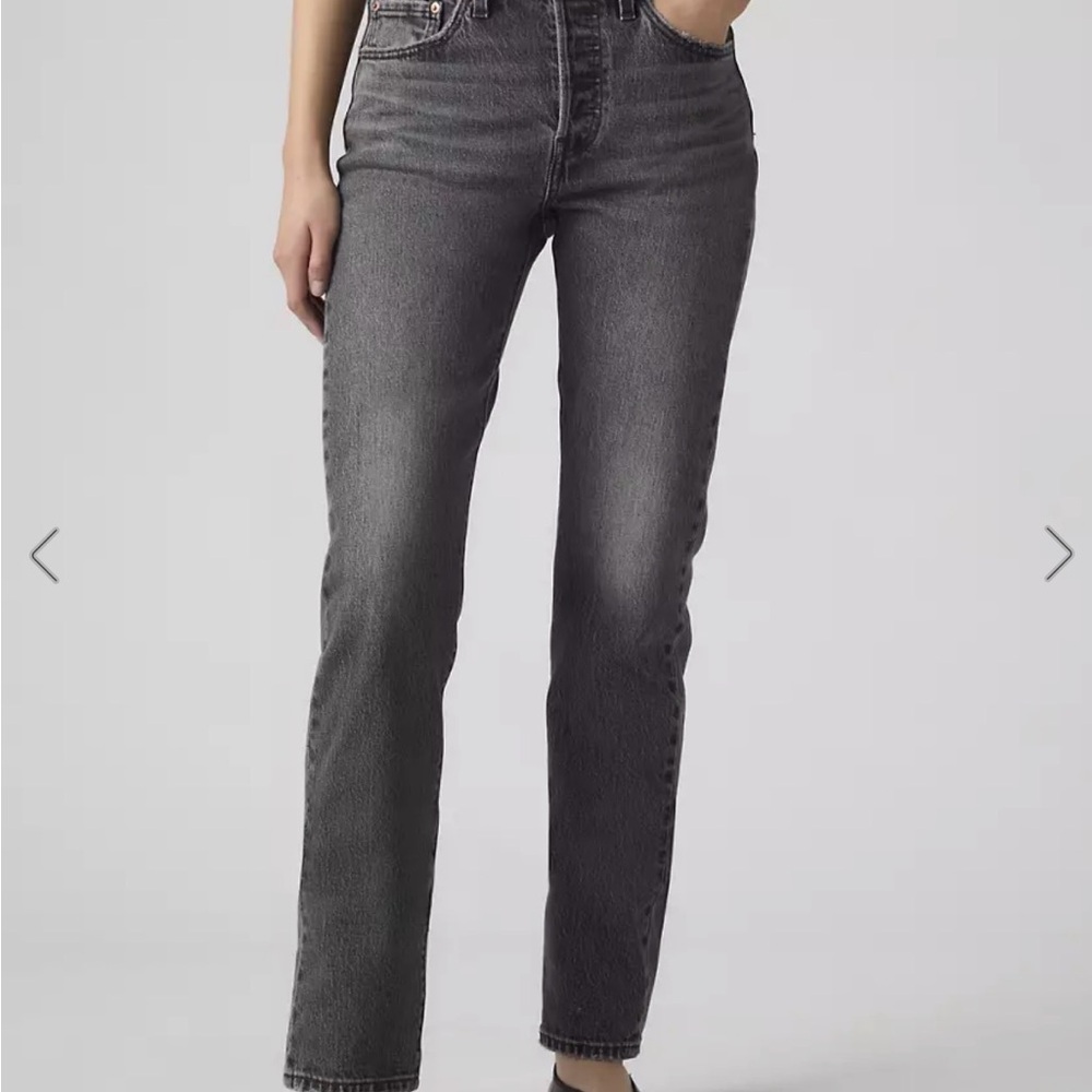 Levi's Light Gray Straight-Leg Jeans